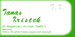 tamas kristek business card